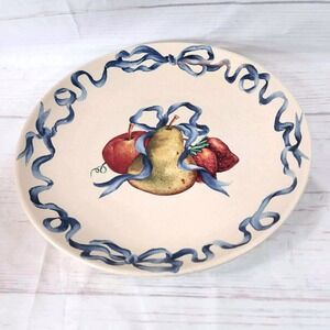 Blue Ribbon Cottagecore‎ Ceramic Bowl - Decorative Fruit Apple Pear Strawberry